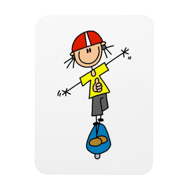 Ímã Figura de skate de palito (Vertical)