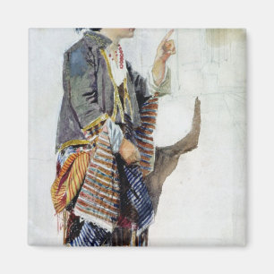 Imã Figura de uma menina no traje turco, século XIX