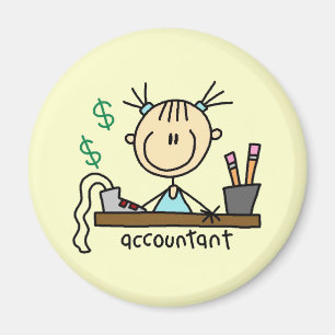 Imã Figura do adesivo de contabilidade