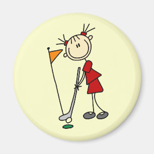 Imã Figura fêmea jogador de golfe da vara