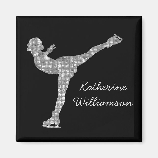 Imã Figura Personalizada: Shimmer De Prata De Ice Com  (Frente)