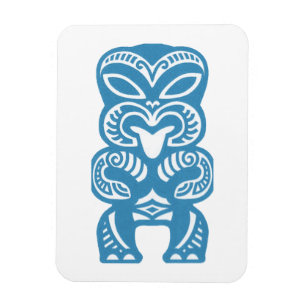 Ímã Figura Símbolo de Boa Sorte Tiki Azul