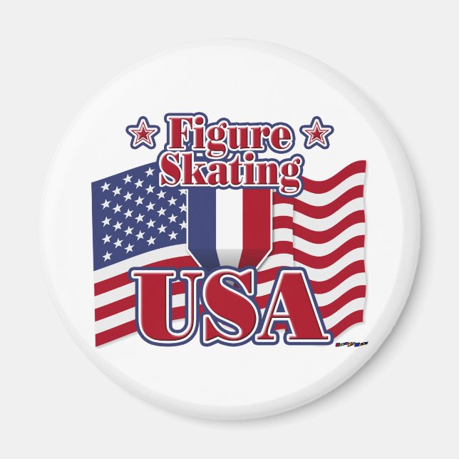 Imã Figura Skating USA (Frente)