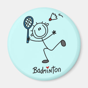 Imã Figura t-shirt e presentes da vara do Badminton
