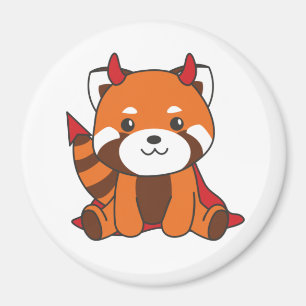 Imã Figurino da Bruxa do Diabo Vermelho Panda Hallowee