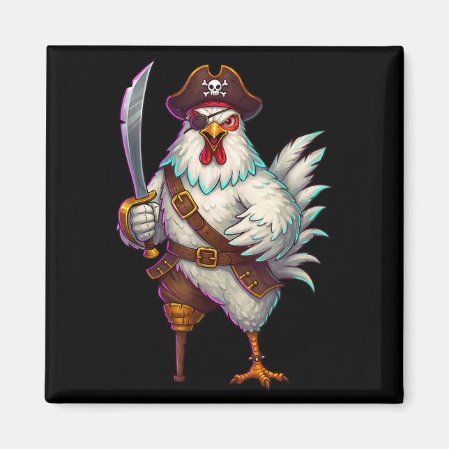 Imã Figurino De Dia de as Bruxas engraçado De Frango P (Frente)