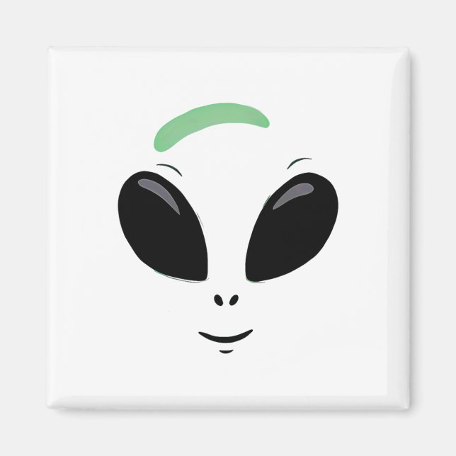 Imã Figurino do Dia das Bruxas na Alienígena Verde (Frente)