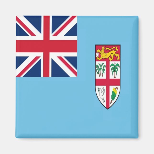 Imã FIJI FLAG, Oceânia, frigorífico zFJ001 (Frente)