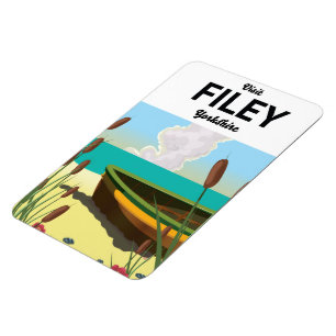 Ímã Filey, Yorkshire Seaside poster de viagens