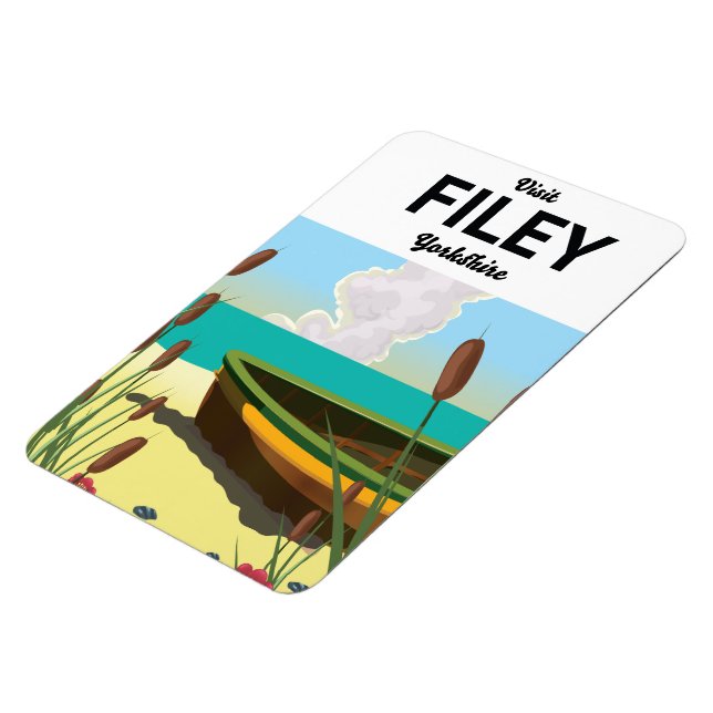 Ímã Filey, Yorkshire Seaside poster de viagens (Left Side)