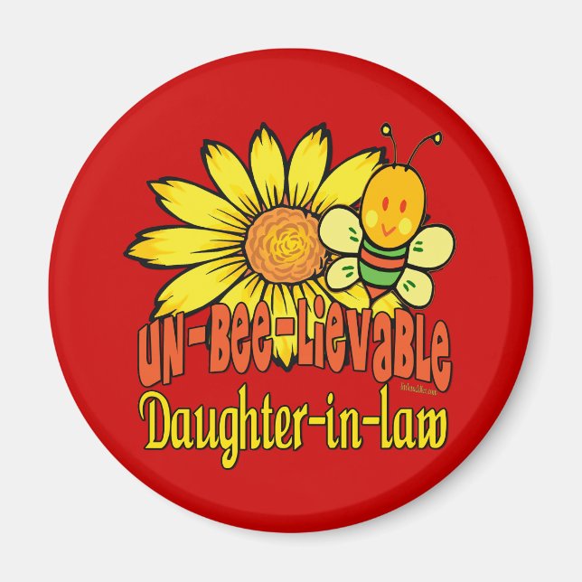 Imã Filha Inacreditável De Girassóis E Abelhas (Frente)