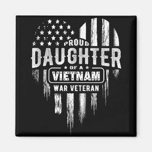 Imã Filha Orgulhosa Vietnã Vet Pai Veteranos Dia Ameri