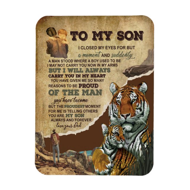 Ímã Filho doa | Carta Ao Meu Filho Amor Do Pai (Vertical)