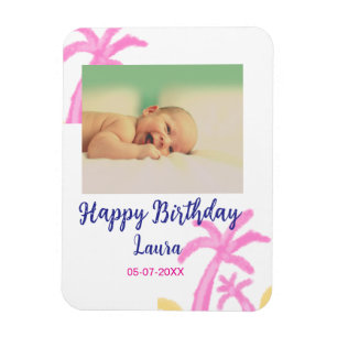 Ímã Filhos bebês primeiro aniversario adicionar nome d