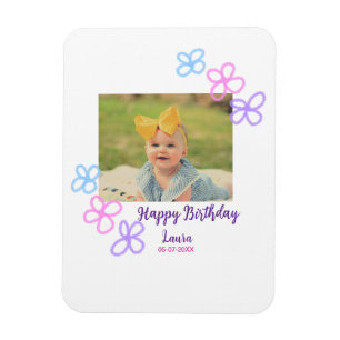 Ímã Filhos bebês primeiro aniversario adicionar nome d