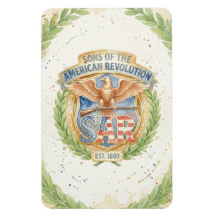 Ímã Filhos da Revolução Americana SAR Est 1889 Orgulho