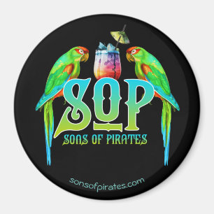 Imã Filhos De Piratas Redondos