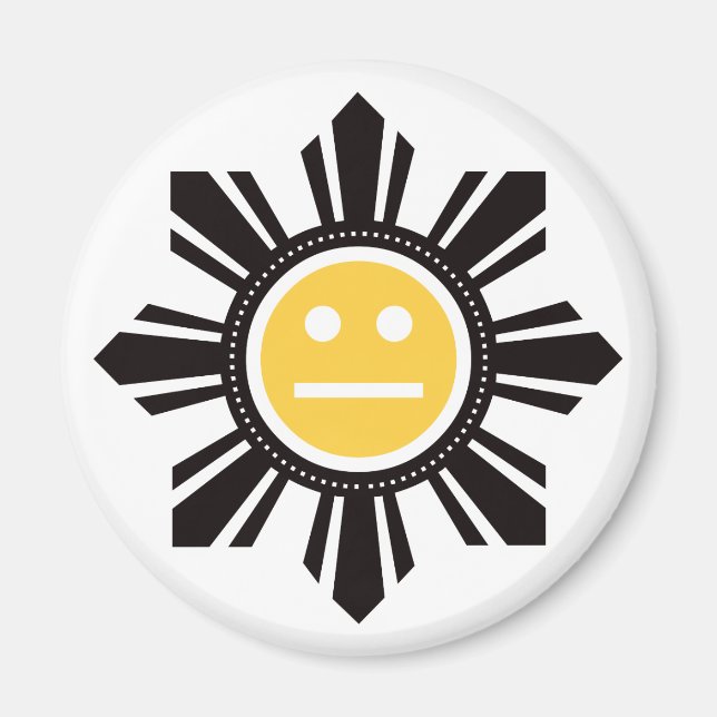 Imã Filipino Sun Face - Amarelo (Frente)