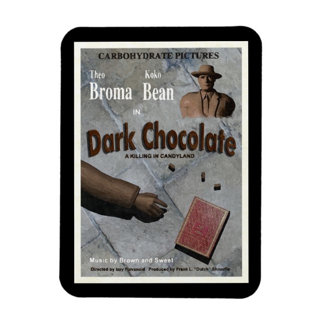Ímã Filme de Chocolate Amargo (Vertical)