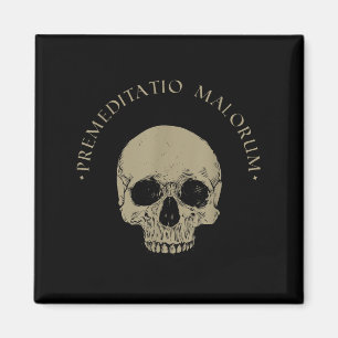 Imã Filosofia Estática Premeditação Malorum Skull Stoi