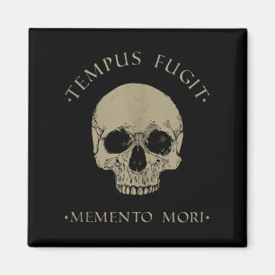 Imã Filosofia Stoic Tempus Fugit Memento Mori Skull S
