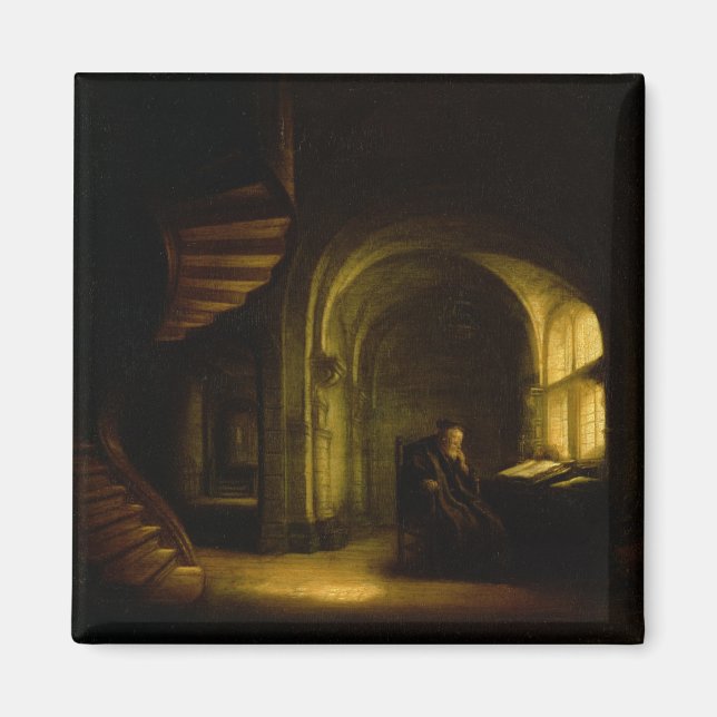 Imã Filósofo com livro aberto, 1625-7 (óleo no painel) (Frente)