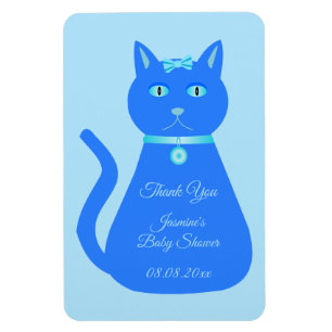 Ímã Fim de Chá de fraldas Personalizado de Gato de Beb