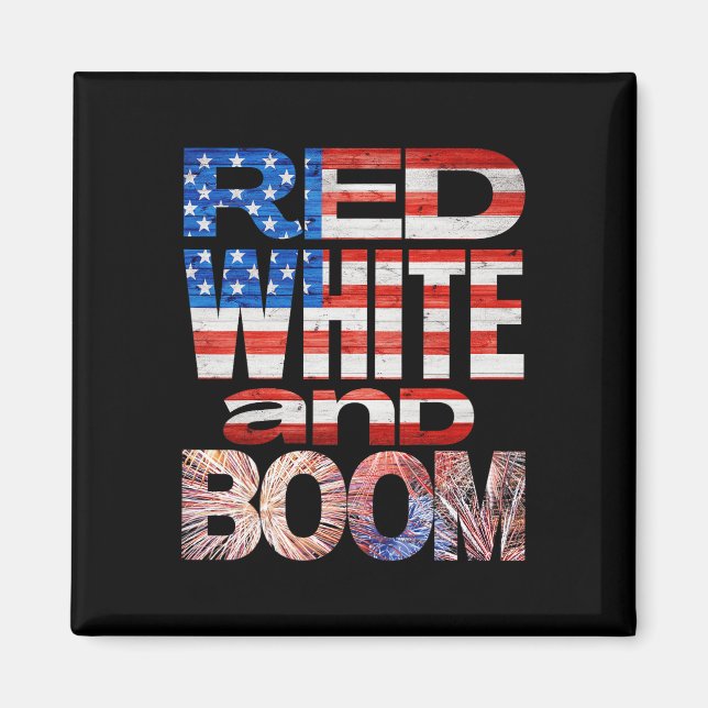 Imã Finale Do Quarto De Julho, Red White E Boom Firewo (Frente)
