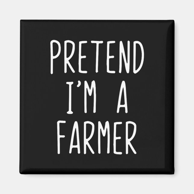 Imã Fingir que sou um Farmer Fumando Halloween Engraça (Frente)