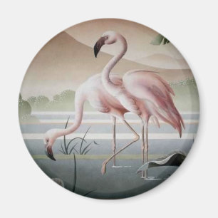 Imã Fino no ímã cor-de-rosa do flamingo