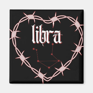 Imã Fio de Barbed Estético Gótico Constelação de Libra