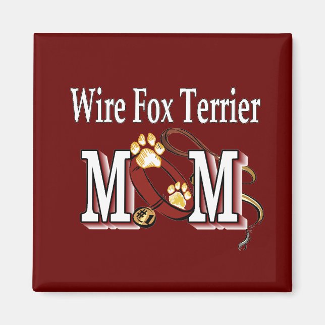 Imã Fio Fox Terrier Mãe presentes (Frente)
