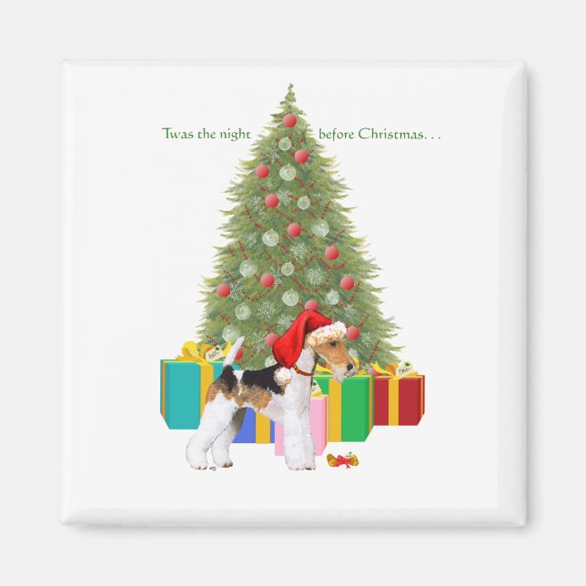 Imã Fio Fox Terrier Natal (Frente)