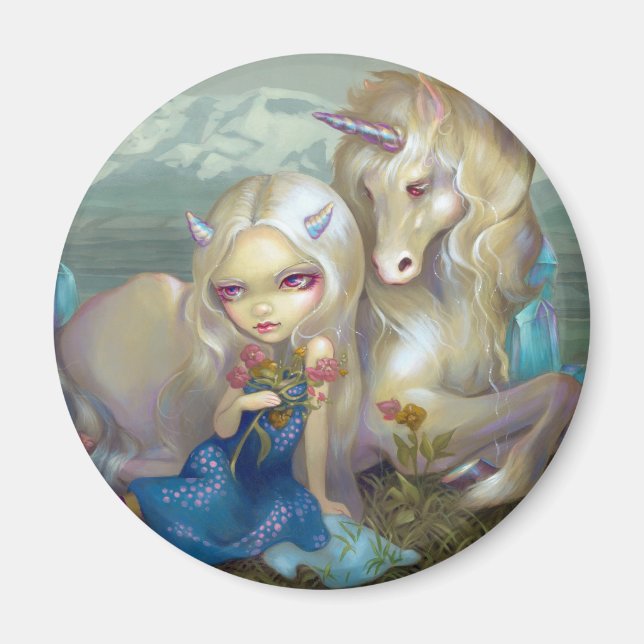 Imã "Fiona and the Unicorn Magnet" (Frente)