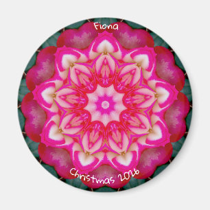 Imã FIONA ~ Rosa Miniatura Personalizada Fractal ~