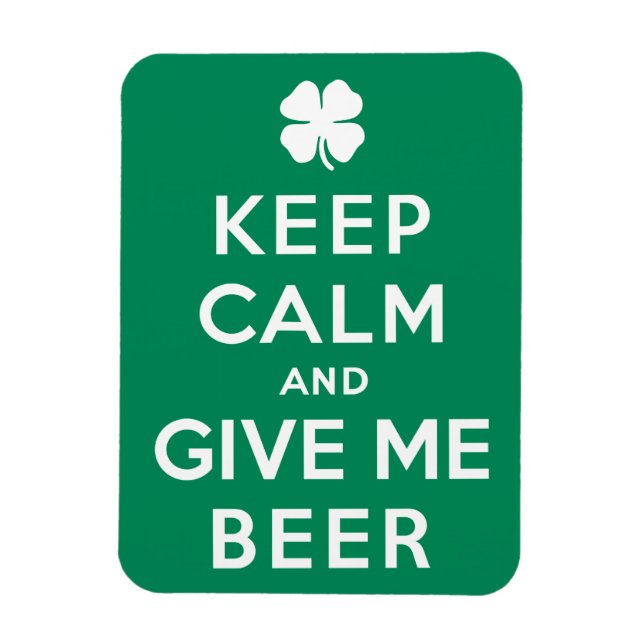 Ímã Fique calma e me dê cerveja (Vertical)