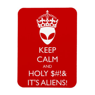 Ímã Fique calma e Santo $#! E são Aliens!