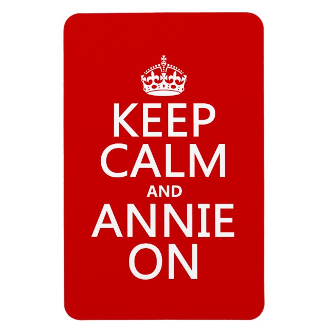 Ímã Fique calmo e Annie ligada (Vertical)