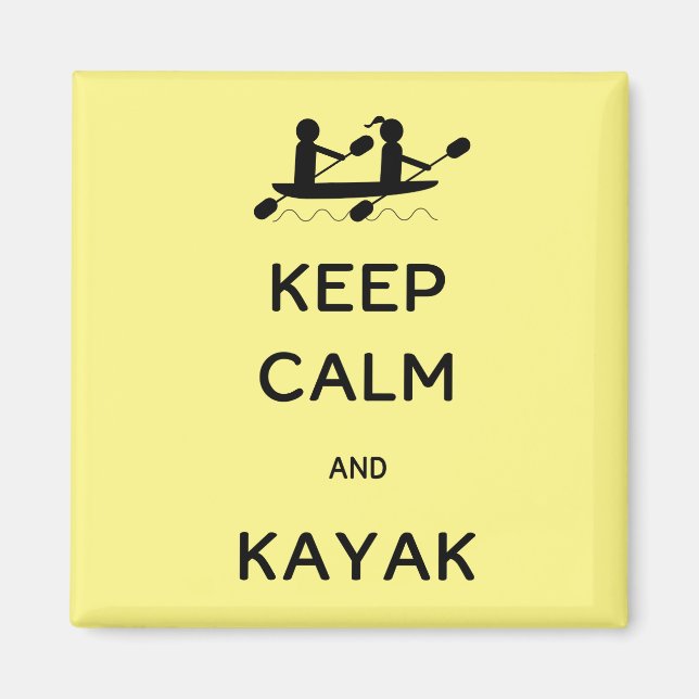 Imã Fique calmo e Kayak comigo (Frente)