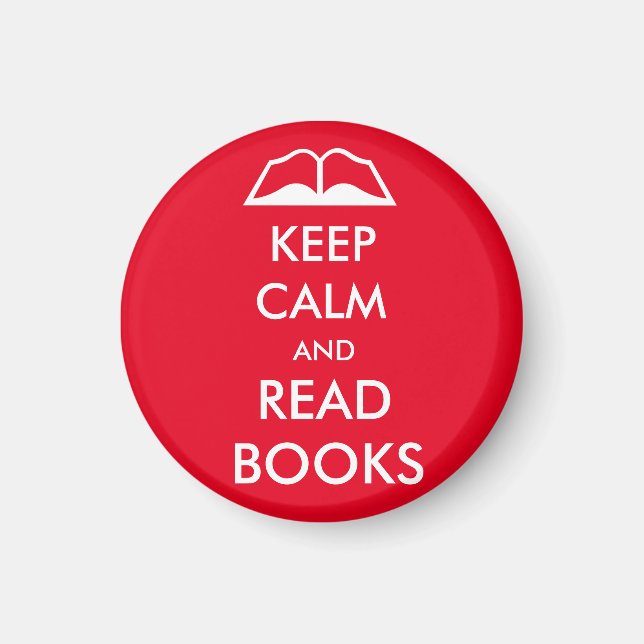 Imã Fique calmo e leia livros (Frente)