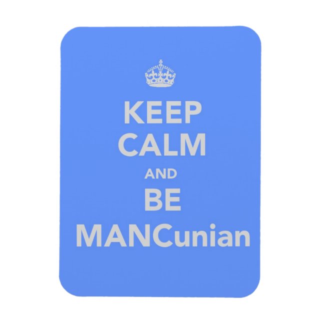 Ímã Fique calmo e seja MANCuniano (Vertical)