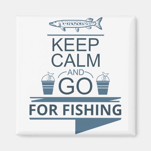 Imã Fique calmo e vá pescar (Frente)