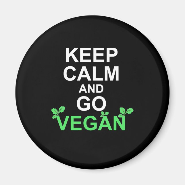 Imã Fique Calmo E Vá Vegan (Frente)