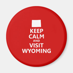 Imã Fique calmo e visite o Wyoming