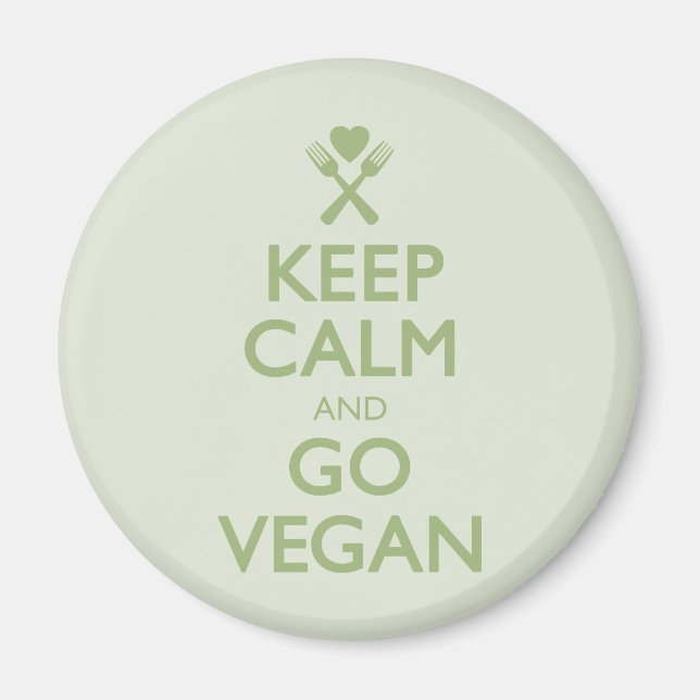 Imã Fique Calmo, Vegan (Frente)