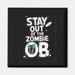 Imã Fique Fora Do Zumbi Ob Disc Golf Zumbi Divertido A