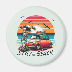 Imã Fique na praia - Retro Vibes - Esqueleto