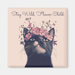 Imã Fique Selvagem, Filho Flor Gato Floral