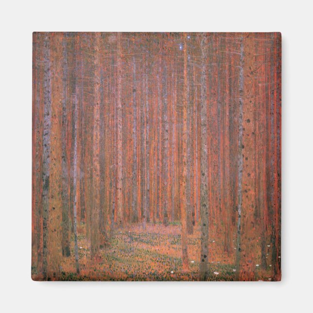 Imã Fir Tree Forest (por Gustav Klimt) (Frente)
