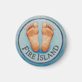 Imã Fire Island barefoot & fancy free Funny fridge